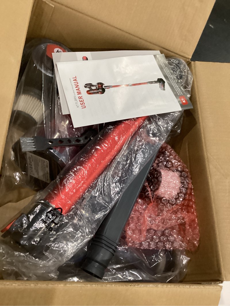 Condition photo showing Good Condition for Cordless Vacuum Cleaner, 500W 45Kpa 60Mins Stick Vacuum Cleaner for Home, Self-Standing Vacuum with 1.5L Dust Cup and HEPA Filter, Anti-Tangle Brush for Hardwood Floors, Carpets, and Pet Hair