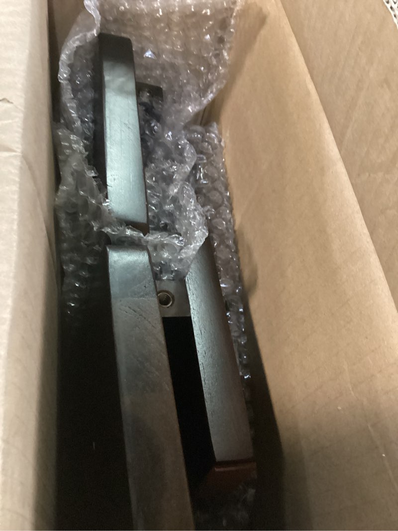 Condition photo showing Good Condition for firewood rack outdoor and indoor firewood holder, heavy duty steel log holder for wood storage, wood racks, black powder coated steel log rack for fireplace?contains patents? flat bottom