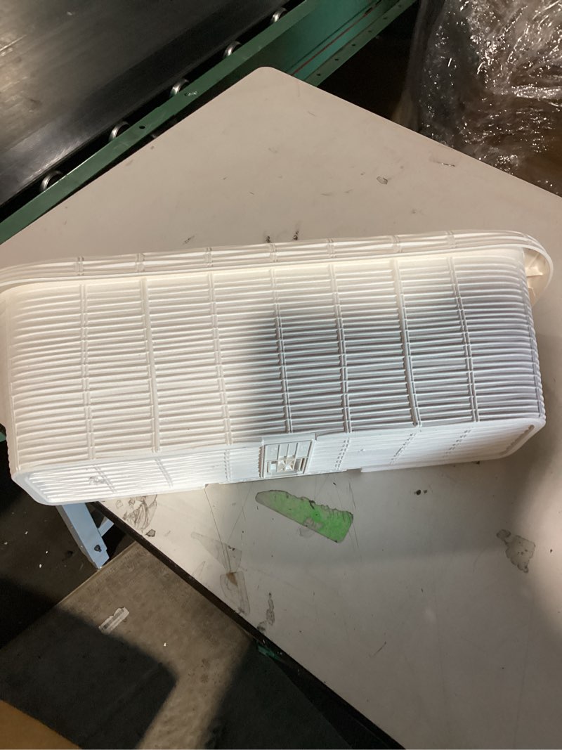 Condition photo showing As Is for apollo exports international ap-30312 24" adjustable railing planter, ratan look, white