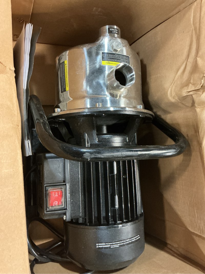 Condition photo showing As Is for mastercraft 1-1/2-hp electric irrigation & lawn sprinkler pump 062-3413-2