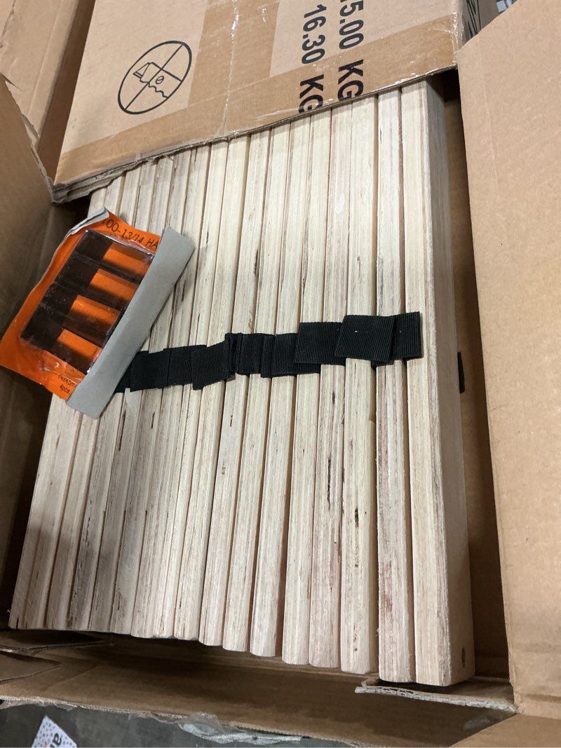 Condition photo showing Good Condition for signature design by ashley contemporary frames and rails queen roll slats brown
