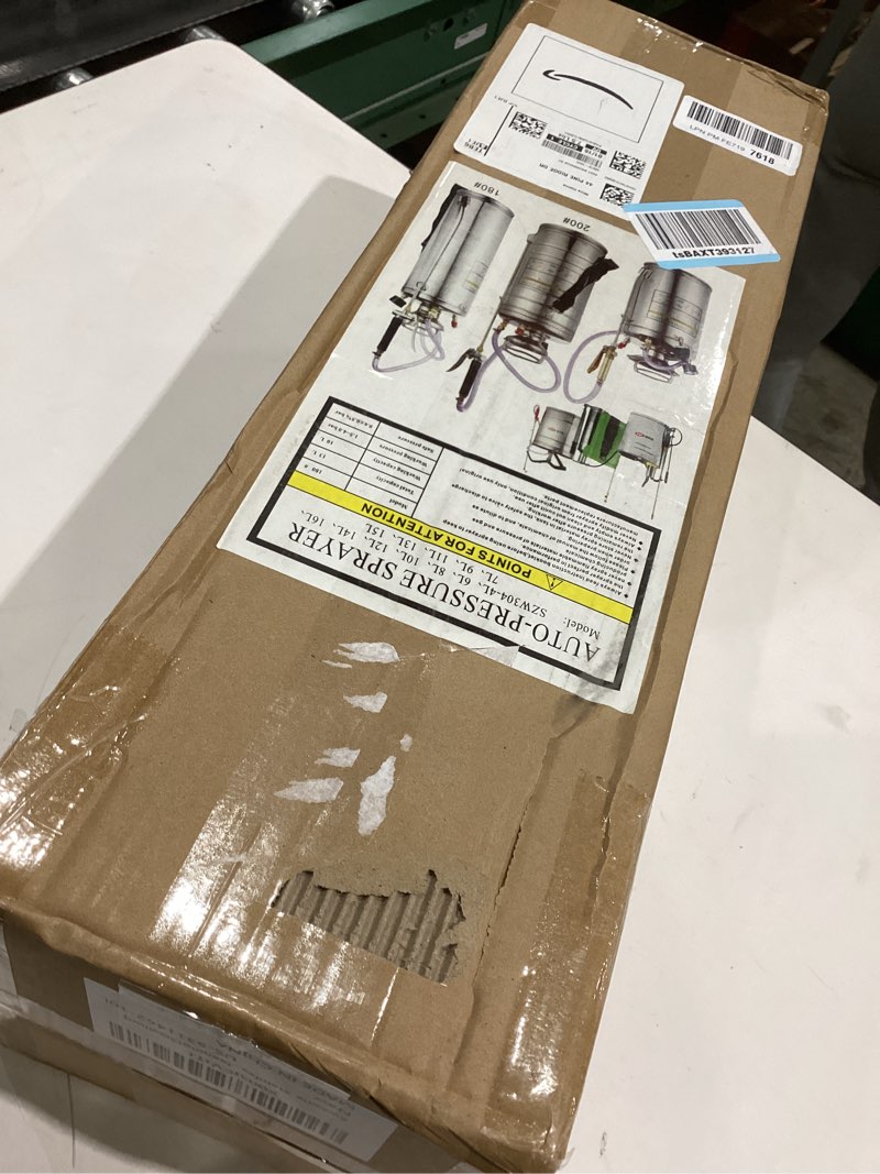 Condition photo showing Good Condition for Stainless Steel Sprayer 3 Gallon - Steel Hand-Pump Sprayer, with 3.3-inch Reinforced Hose - Garden Sprayer for Home, Gardening, Ground Cleaning(3Gallon)