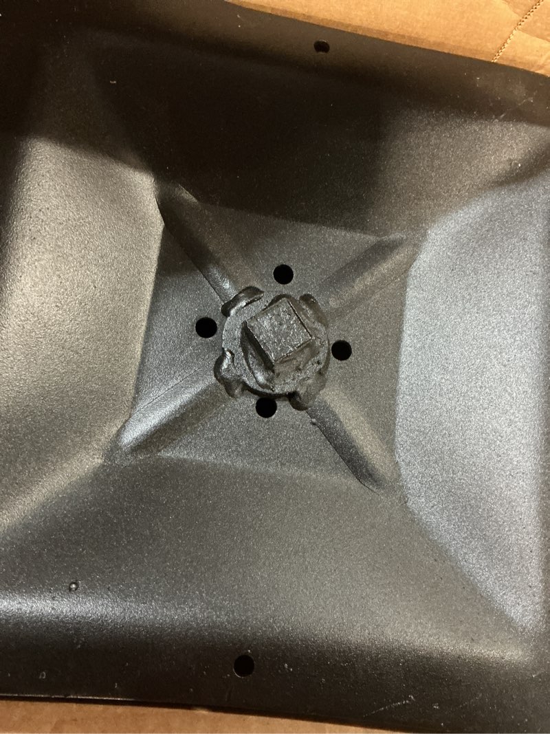 Condition photo showing As Is for Flash Furniture Beverly 33'' x 33'' Restaurant Table X-Base with 4'' Dia. Bar Height Column, Black, Set of 1 Classic