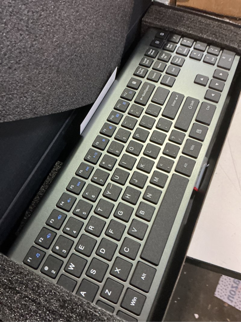 Condition photo showing Good Condition for wireless keyboard and mouse combo, full-size slim keyboard with numeric keypad, calculator button, 2400 dpi ergonomic mouse for right hand, usb cordless set for laptop pc windows