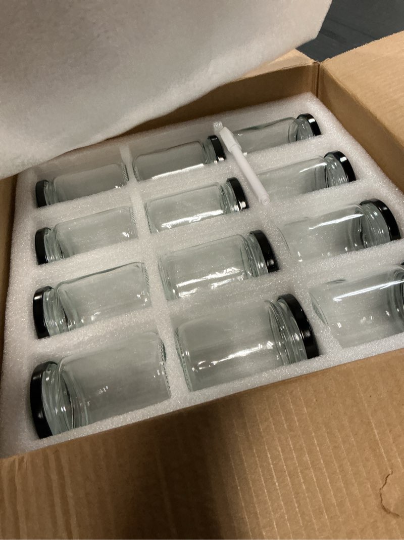 Condition photo showing Good Condition for 24pack 8oz glass jars with lids, 240ml clear small mason jars with 24 stickers, reusable canning jar for jam, jelly, honey, pickles, spice 240ml (8oz)