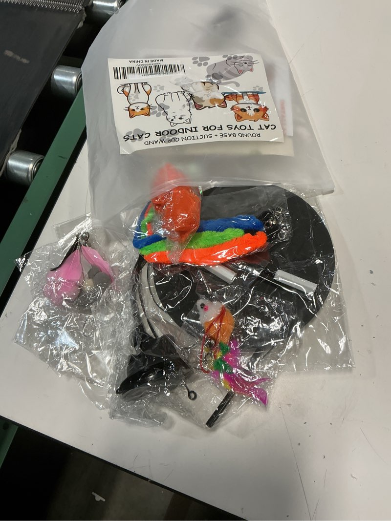 Condition photo showing Good Condition for simulation bird interactive cat toy for indoor cats bird simulation cat toy set suction cup cat toy flying bird for indoor cats feathered cat toys cat toy mouse on string wand toy floor solid base