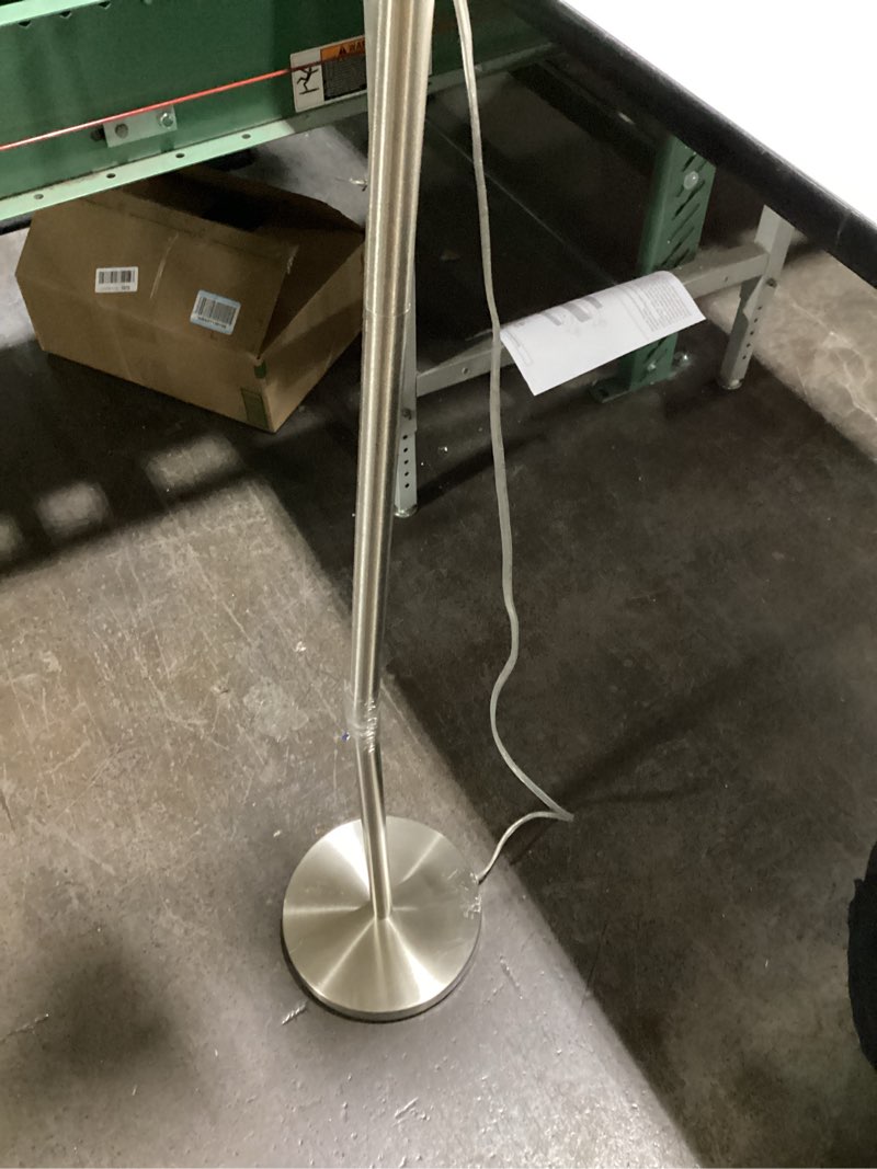 Condition photo showing As Is for Allen + roth Embleton 68-in Brushed nickel Multi-head Floor Lamp with Metal Shade