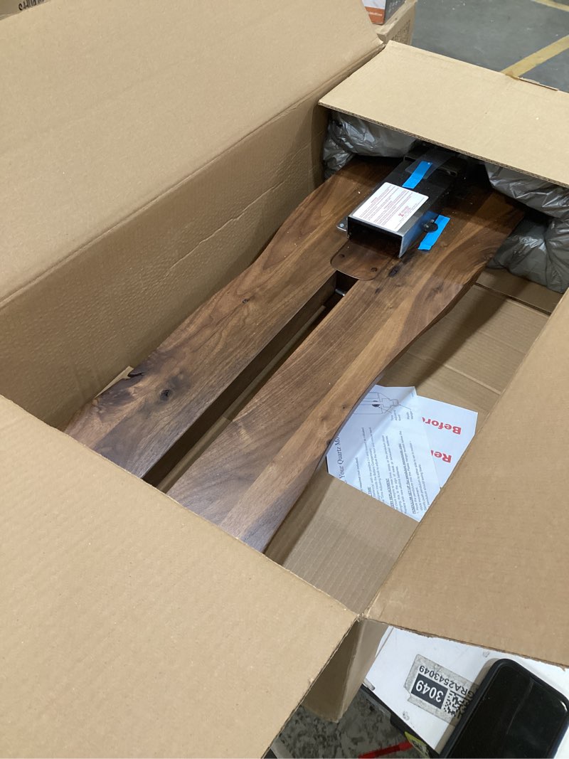 Condition photo showing As Is for Howard Miller Enzo Wall Clock, Wood Finish Cylindrical Pendulum Analog Display Wall Mount, Battery Operated Quartz Movement Perfect Alarm Clock for Home Decor, Living Room and Office