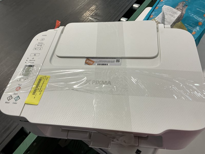 Condition photo showing As Is for canon pixma ts37 22 wireless color inkjet all-in-one printer - print copy scan - mobile printing - print up to 7.7 ipm - up to 60 sheets capacity - 1.5"" lcd - wi-fi (2.4/5 ghz) + hdmi cable, white
