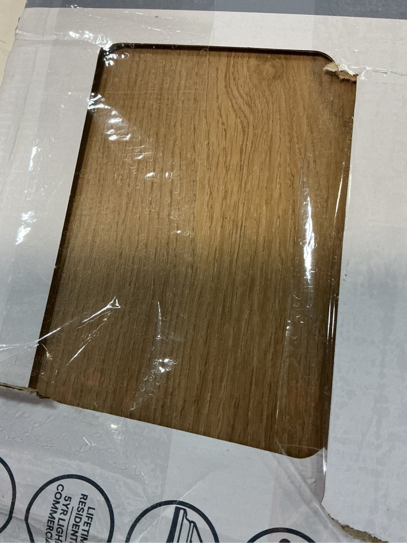 Condition photo showing Good Condition for allure wide plank luxury vinyl flooring, honey butter oak 9\" x 60\", 7mm thick vinyl planks with click and lock installation,  3 box 25.02 sq ft. honey butter oak