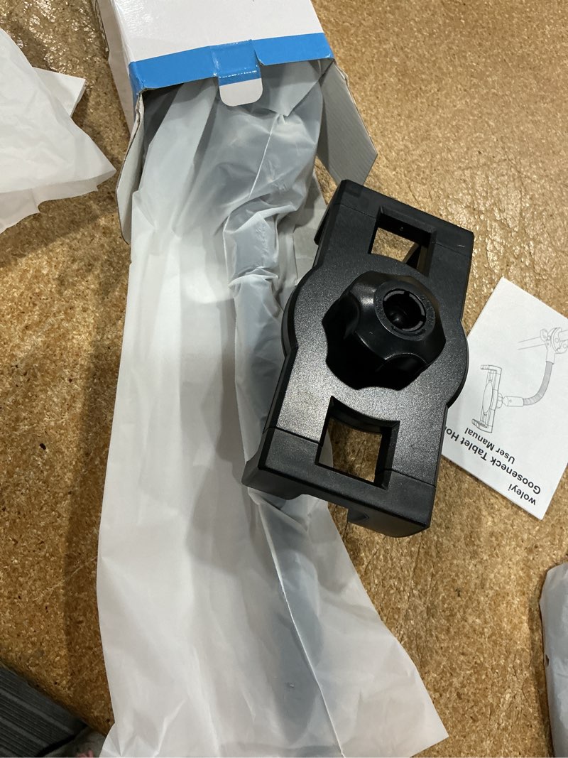 Condition photo showing Good Condition for gooseneck tablet holder for wheelchair/stroller/golf cart/boat/mic stand/indoor cycling bike/gym bicycle handlebar clamp, compatible with 4.7-13" ipad pro/air/mini, iphone, galaxy, fire hd, e-book