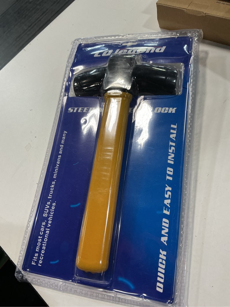 Condition photo showing Good Condition for Car Steering Wheel Lock, Anti Theft Vehicle Rotary Steering Wheel Cylinder Security Locking Device with 2 Keys, Heavy Duty Automotive Travel Accessories, Universal for SUV RV Truck