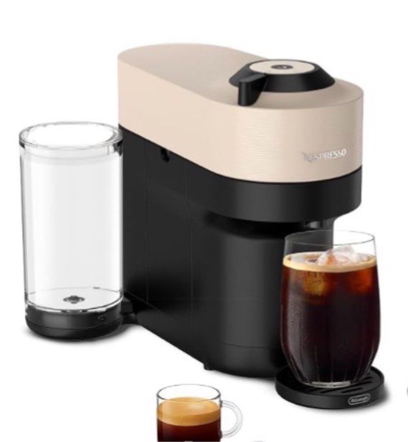 Nespresso Vertuo Pop+ Coffee and Espresso Maker by De'Longhi Beige
