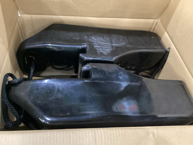 Condition photo showing As Is for pontoon fenders boat bumpers for docking pontoon boat only,customized inflatable fender dock bumper with locking recessed groove&grip handle 2 pack black