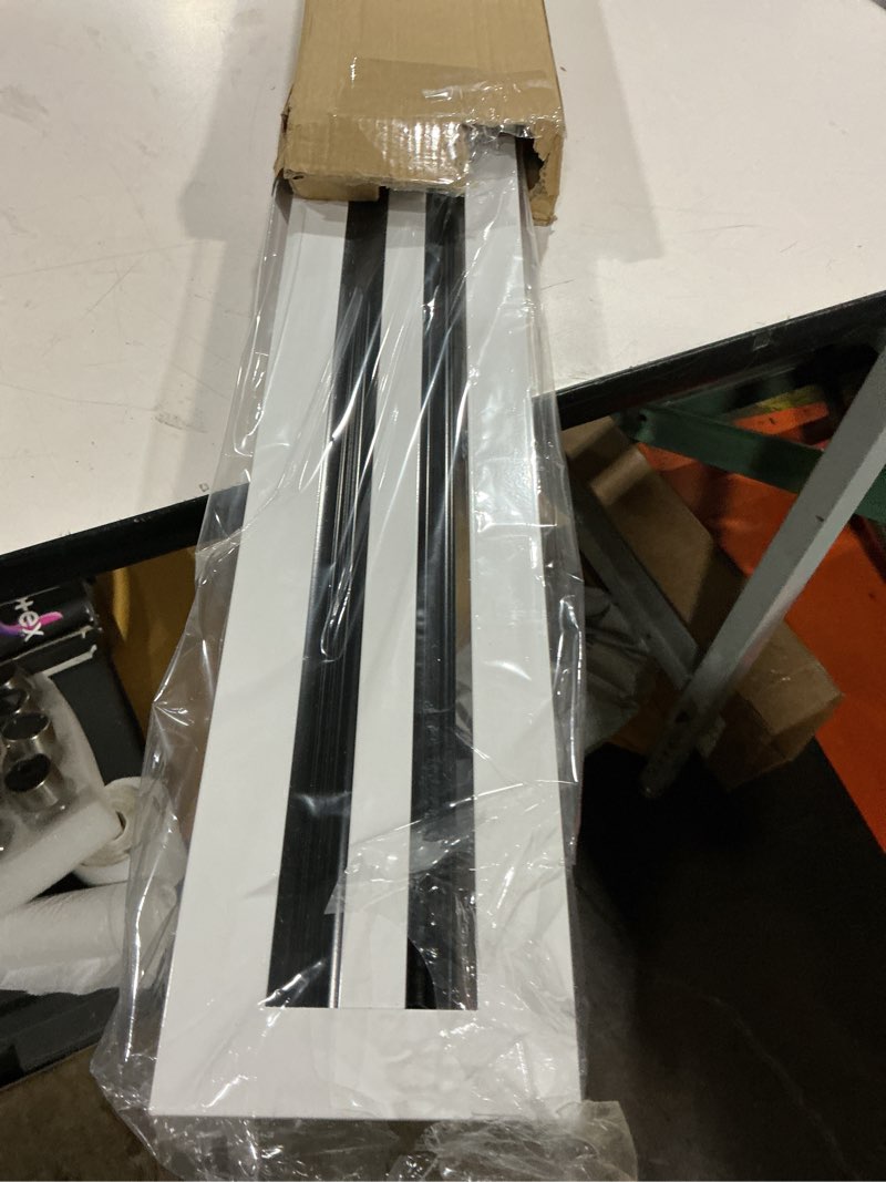 Condition photo showing Good Condition for buildmart - 48" linear slot diffuser - (2 slot) double slot - white decorative air vent - modern ac vent cover for ceiling, walls & floors - texas buildmart