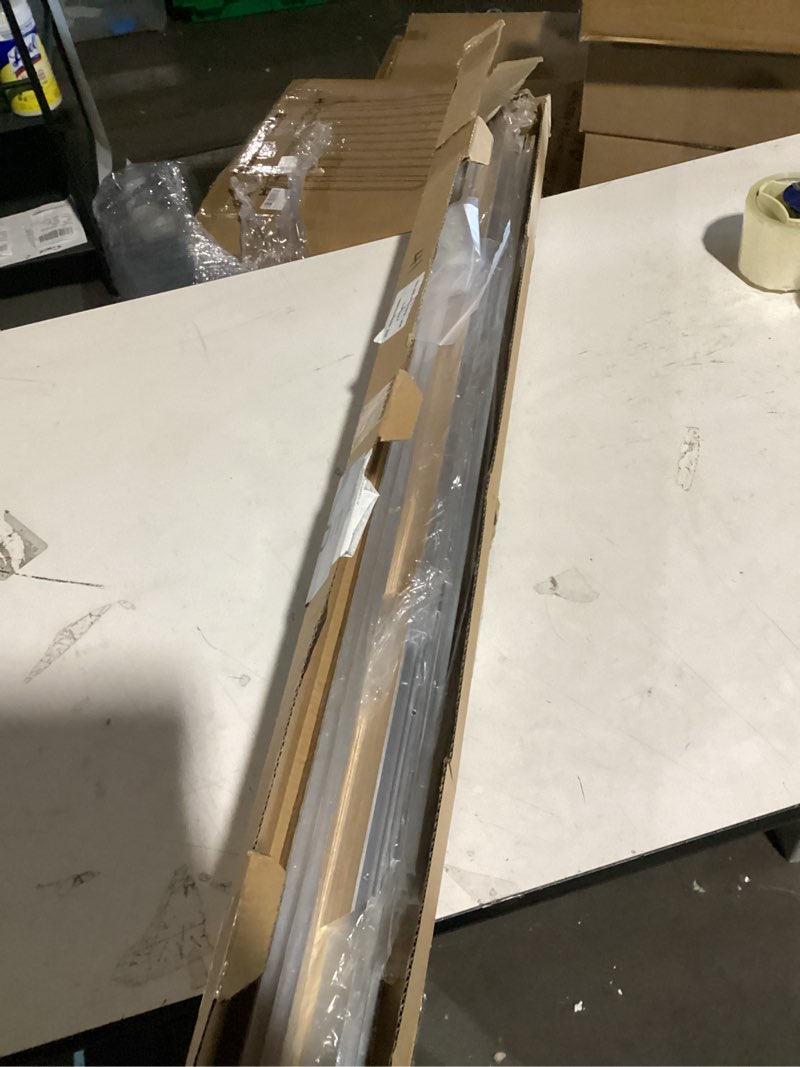 Condition photo showing Good Condition for Floating Frame for 36x48 Canvas Paintings with 1.5" Deep, DIY Metal Canvas Floater rames for Abstract Art Prints Family Wedding Portraits, Gallery Wall Art Decor, No Glass & Back (Natural) 36x48" Natural wood-grain