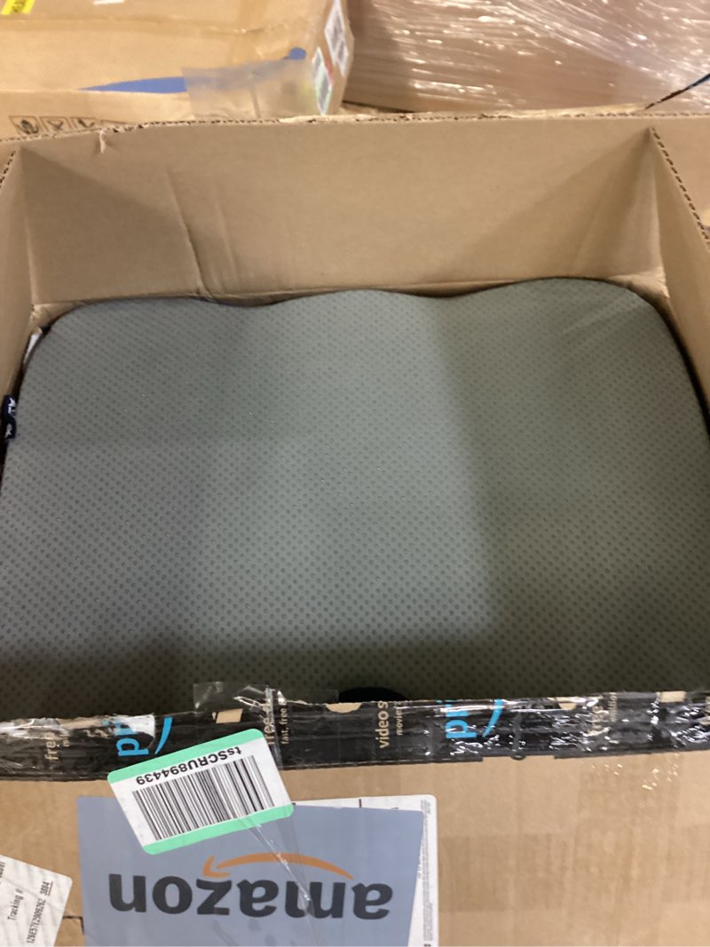 Condition photo showing As Is for 5 stars united seat cushion - memory foam chair cushion for tailbone pain relief - ergonomic support for coccyx, sciatica & butt - office, desk & gaming chair, car seat, wheelchair, airplane, blue blue mesh x-large