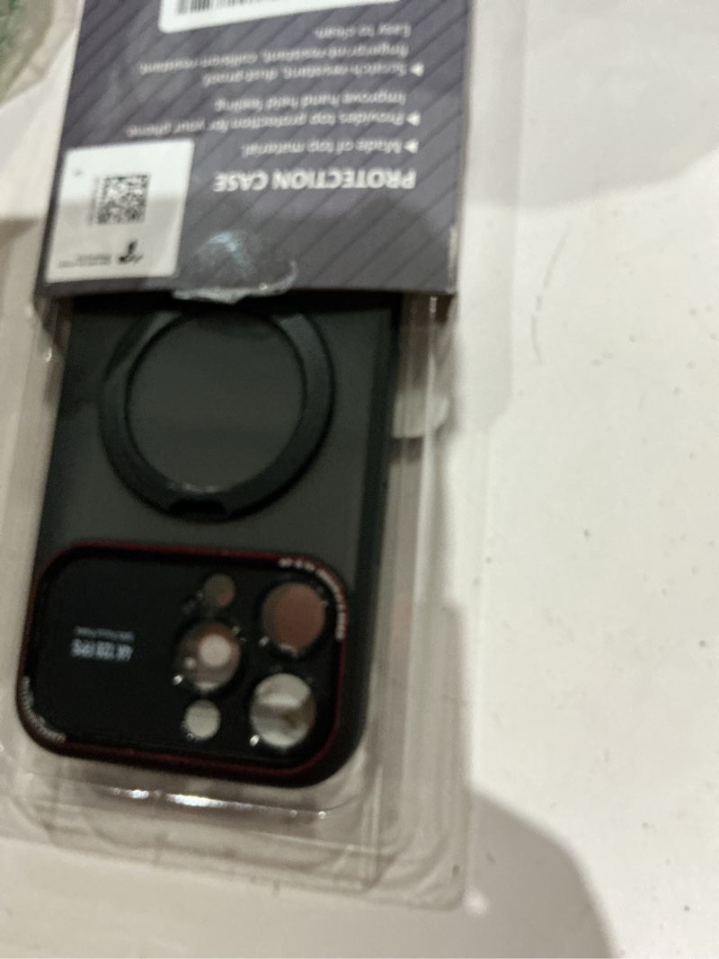 Condition photo showing Good Condition for for iphone 16 pro max case: 360 spin magnetic stand, camera protection (compatible with magsafe) [16ft military protection] shockproof matte translucent phone cover for iphone 16 pro max 6.9", orange for iphone 16 pro max 6.9" orange