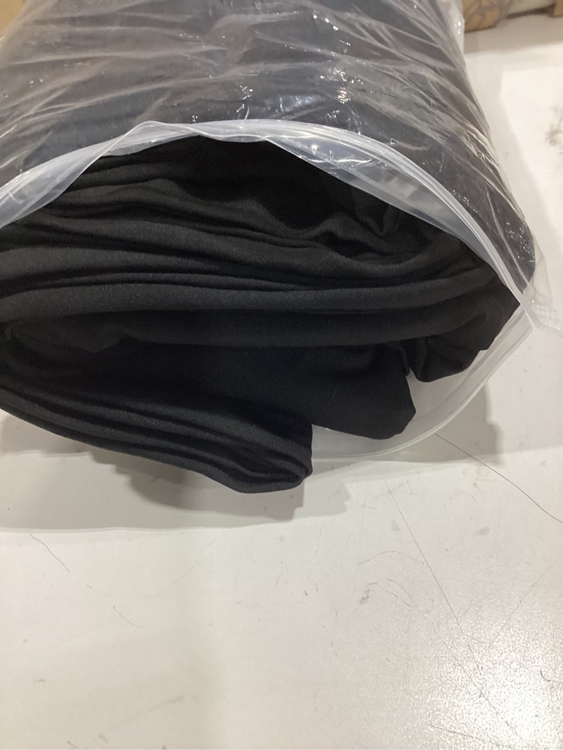 Condition photo showing Good Condition for 7.2ft wedding arch cover – stretchy spandex fabric backdrop for arch stand – ideal for wedding ceremony, birthday party, baby shower & photo booth decoration (black) black 7.2ft