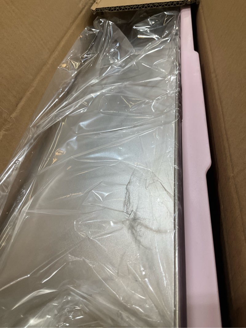 Condition photo showing New/Like New for aiperro stainless steel litter box | xl enclosed cat litter box with lid for big cats | high sided, anti-urine leakage | non-stick bottom & includes litter mat & metal scoop | cute pink cute pink x-large