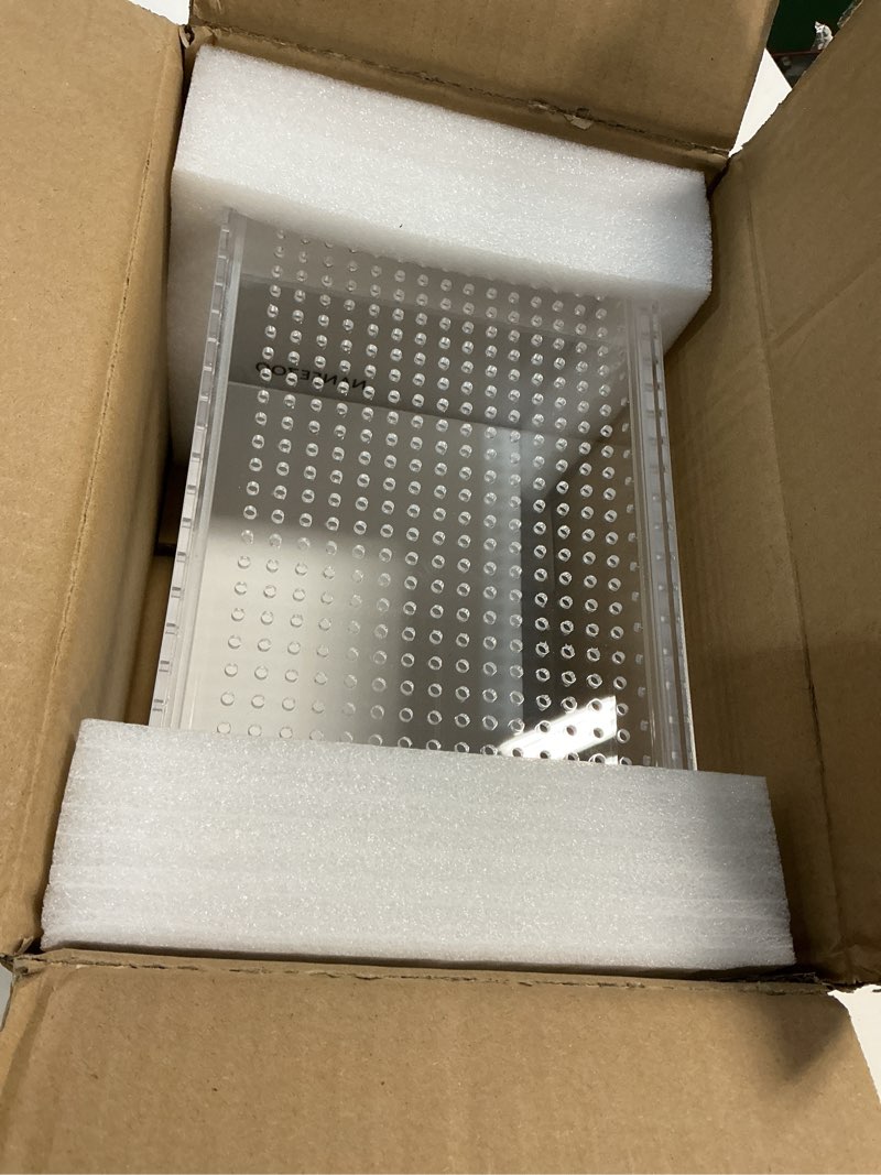 Condition photo showing Good Condition for naneezoo magnetic acrylic enclosure 10x6x6 inch tall long case reptile habitat terrarium cage for terrestrial arboreal tarantula scorpion sling isopods lizards invertebrates insect mantis