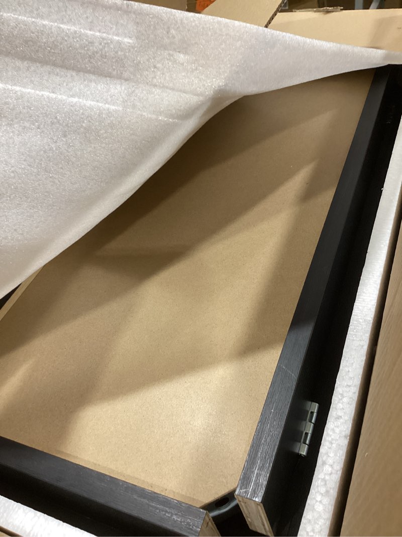Condition photo showing As Is for solid wood piano bench with storage, piano stool and padded cushion, keyboard bench with bookcase, piano chair and piano seat with high-density sponges. single-black