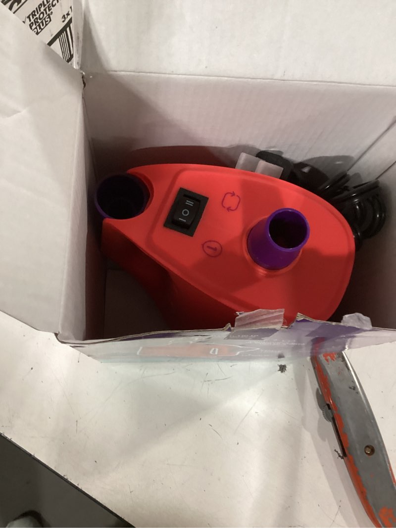 Condition photo showing Good Condition for balloon time electric air inflator for balloons, party decor, pool floats & air mattresses, dual nozzle portable pump