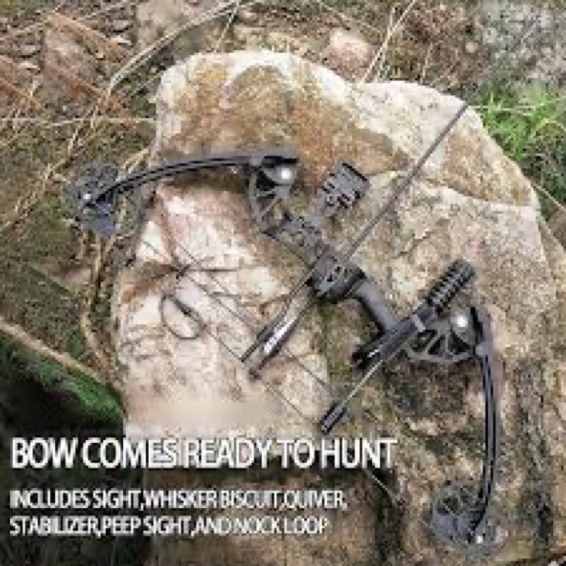 Lanneret Compound Bow and Archery Sets - Left Hand Archery Compound Bows 0-70 lbs Draw Weight Adjust