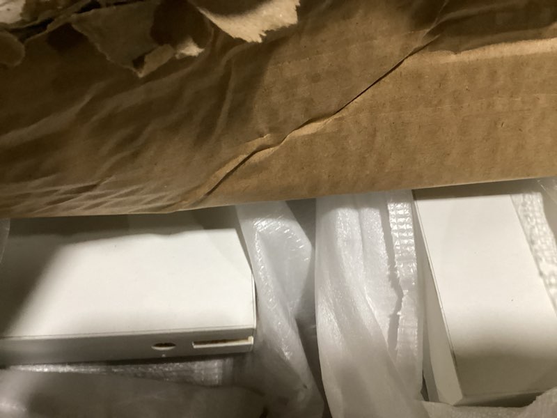 Condition photo showing Good Condition for ROYMELO 36x96 Inch Glass Sliding Barn Door Slab and 6.6ft Hardware Kit Included, 5 Frosted Glass, LVL Wood Panel Covered with White Water-Proof Scratch-Proof PVC Surface, Simple DIY Assembly 36"x96" Doors + 6.6' Track Kit White