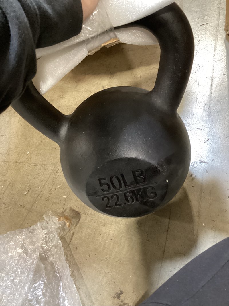 Condition photo showing Good Condition for cap barbell black cast iron kettlebell single or set | 10-80 lbs 50 lbs - single