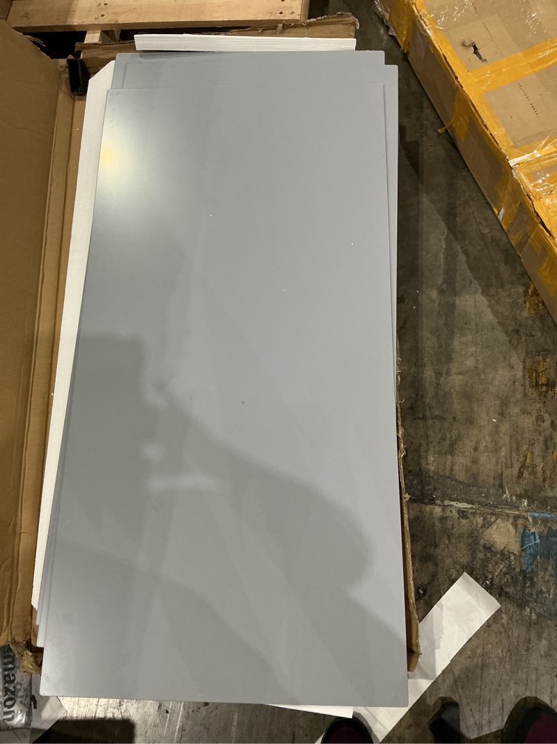 Condition photo showing Good Condition for loaao home gym mirror, 48"x24"-3 pcs gym mirrors for wall, frameless, tempered glass, large workout mirrors for home gym, dance studio, yoga room, garage gym 48"x24"-3pcs