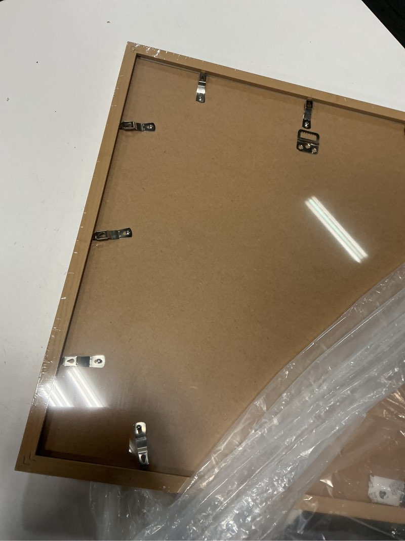 Condition photo showing Good Condition for 20x20 Frame Natural Woodgrain,Rustic 20x20 Picture Frame Beige, Art Pic Hanging Poster Frame, 20 by 20 Gallery Family Concert Portrait Photo Frame Anniversary/Birthday/Wedding/Thank you/Christmas Gift Natural beige 20x20in