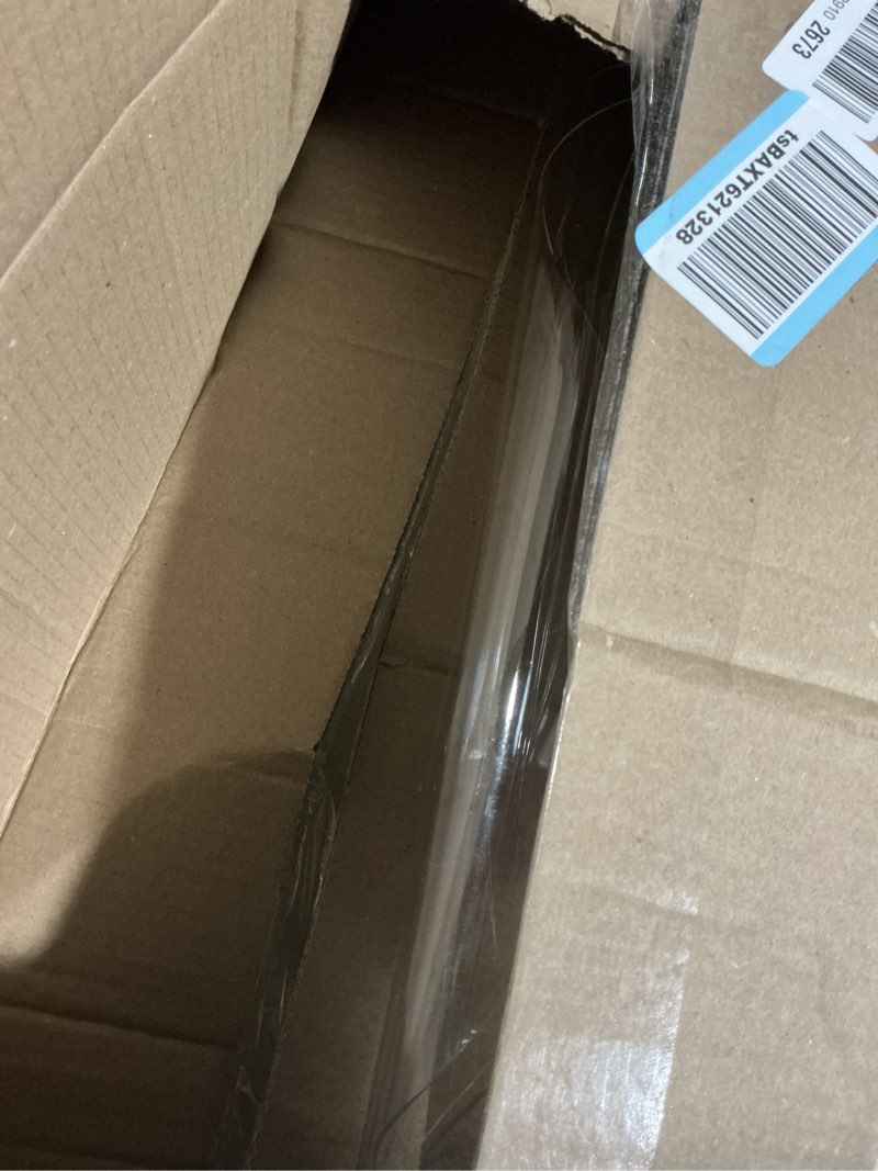 Condition photo showing As Is for 18 inch clear round table cover protector, 1.5mm thick plastic desk protector mat, round waterproof oil proof pvc desk cover, vinyl placemats for circle desktop, night stand, coffee sofa table 18" (round) round clear 1.5mm