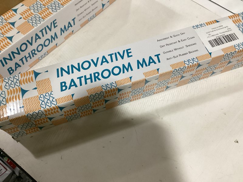 COCOER Bath Mat-Absorbent Stain Resistant Non Slip Quick Dry Rug for Bathroom-Black Golden 17”x27”