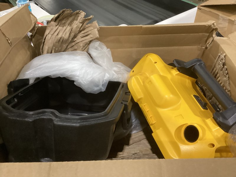 Condition photo showing As Is for not tested dewalt 20v max shop vacuum wet and dry, shop vac 2 gallon, cordless and corded wet dry vacuum cleaner, wide nozzle, hepa filter, tool only (dcv581h) wet/dry vac only