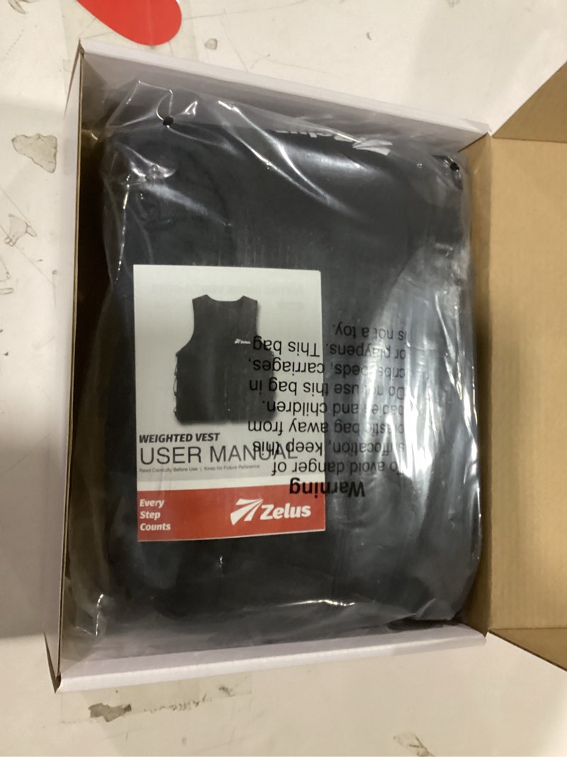 Condition photo showing New/Like New for ZELUS Weighted Vest, 10&15lb. Z-Fit Weight Vest for Women Men with Adjustable Soft Iron Weights, Unisex Training Vest for Walking Strength Training, Workout Vest with Pockets Reflective Strip (Black, M/L) 10LB&M Black