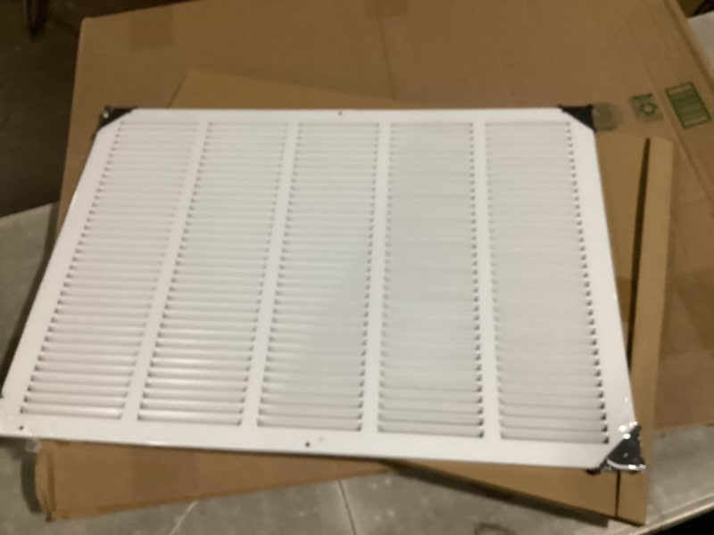 Condition photo showing New/Like New for Fits 26x18 Duct Opening | Steel Return Air Grille by Handua | Vent Cover Grill for Sidewall and Ceiling | White | HVAC Cold Air Intake Grille | Outer Dimensions: 27.75"W X 19.75" 1 26"W x 18"H [Duct Opening]