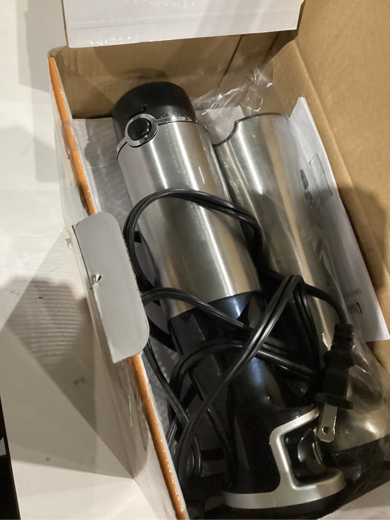 Condition photo showing Good Condition for immersion blender handheld corded hand blenders set 1100w, trigger variable speed 5 in 1 stick emulsifier with chopper, whisk and frother for soup, baby food and smoothies black