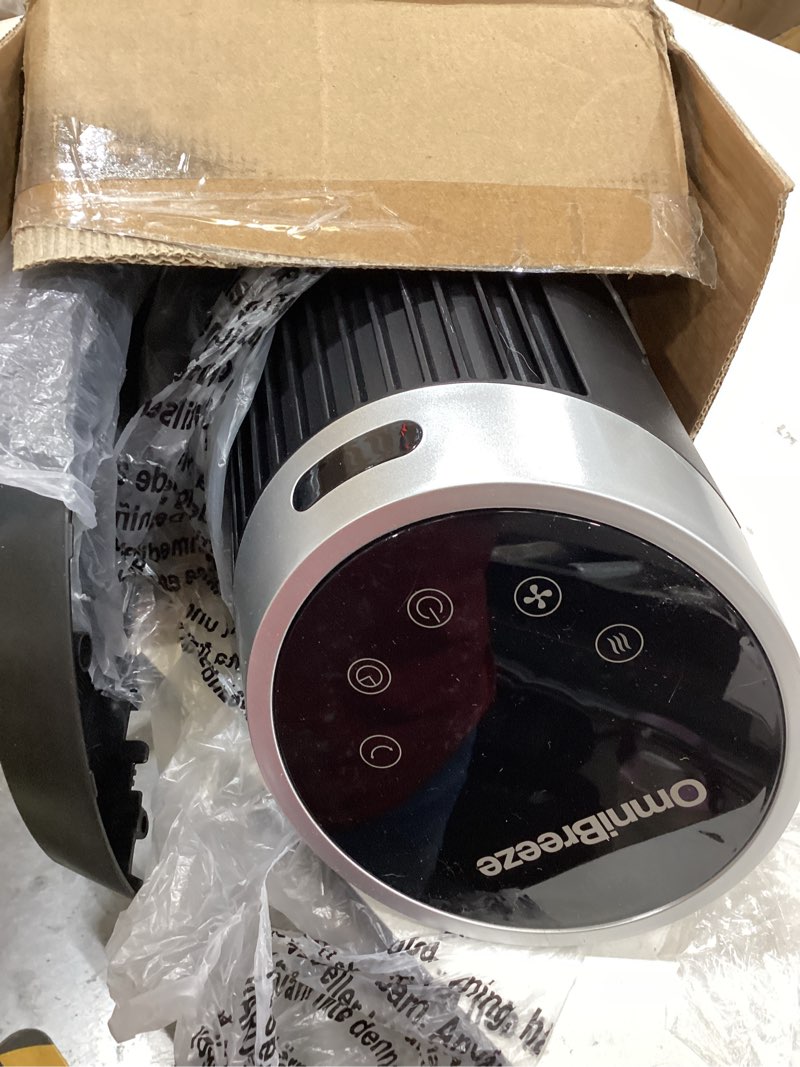 Condition photo showing Good Condition for omnibreeze digital electric tower fan, with remote control, led display, standing bladeless floor fans cooling and quite indoor living room bedroom use (36 inch)… 36 inch oscillation