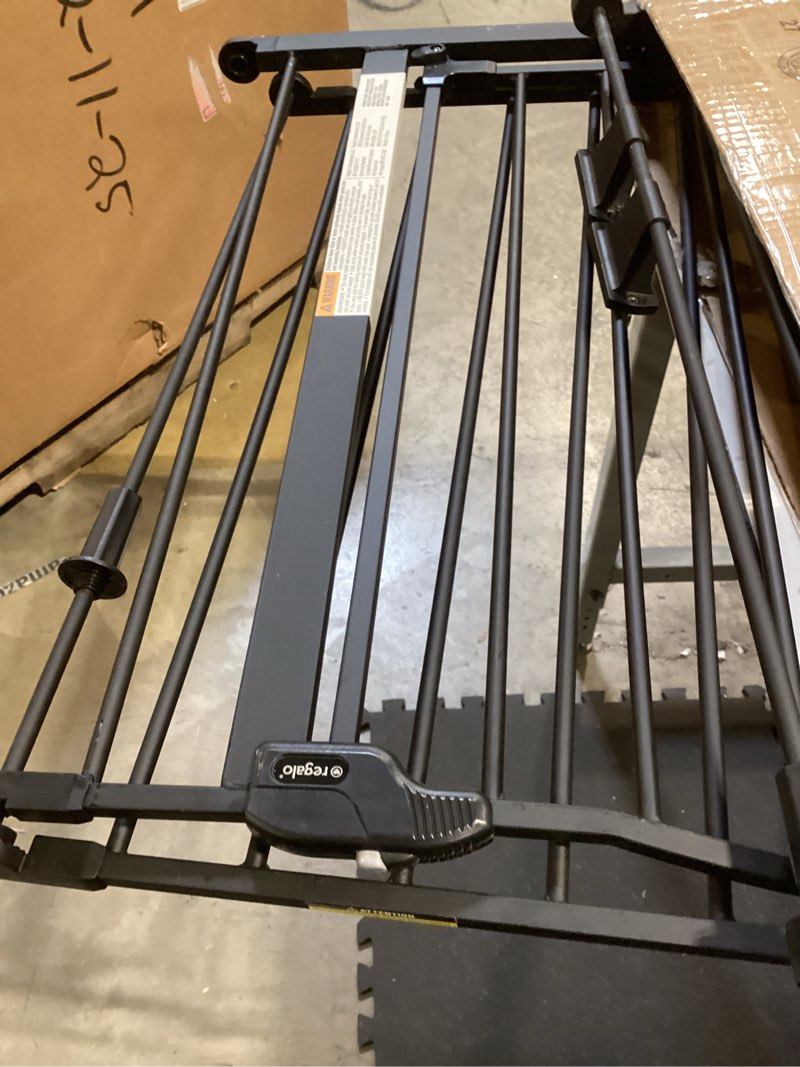 Regalo Deluxe Home Accents Widespan Safety Gate, 74.5" W x 28" H, Includes 4 Wall Mounts , Black