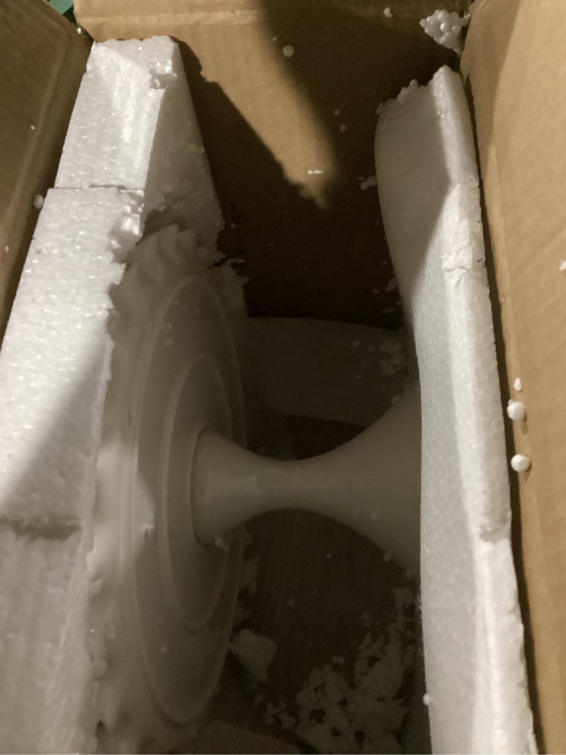Condition photo showing New/Like New for 12-Inch Porcelain Round Cake Stand - White Dessert Stand for Wedding, Birthday Party