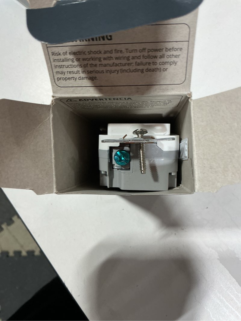 Condition photo showing New/Like New for eaton 20-amp 125-volt tamper resistant gfci residential decorator outlet, white