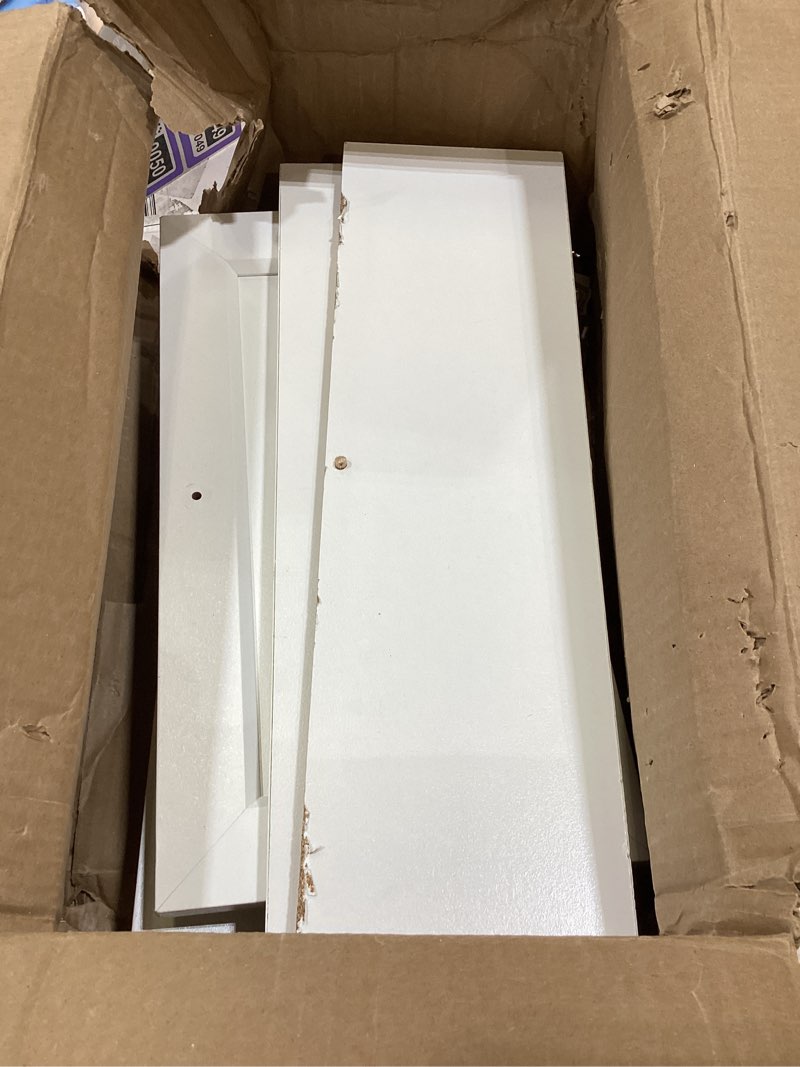 Condition photo showing As Is for mcs 23x18 white medicine cabinet organizer, wall mounted 2-door bathroom cabinet for over-the-toilet storage, bathroom furniture & restroom organizer 23x18 2-door