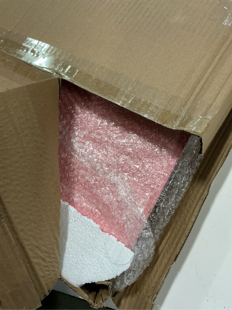 Condition photo showing As Is for Lap Desk with Storage Drawer, Holders for Cup and Tablet, Tray Table with Foldable Legs, Laptop Bed Stand, Portable Standing Table for Sofa Couch Floor (23.6", Pink)