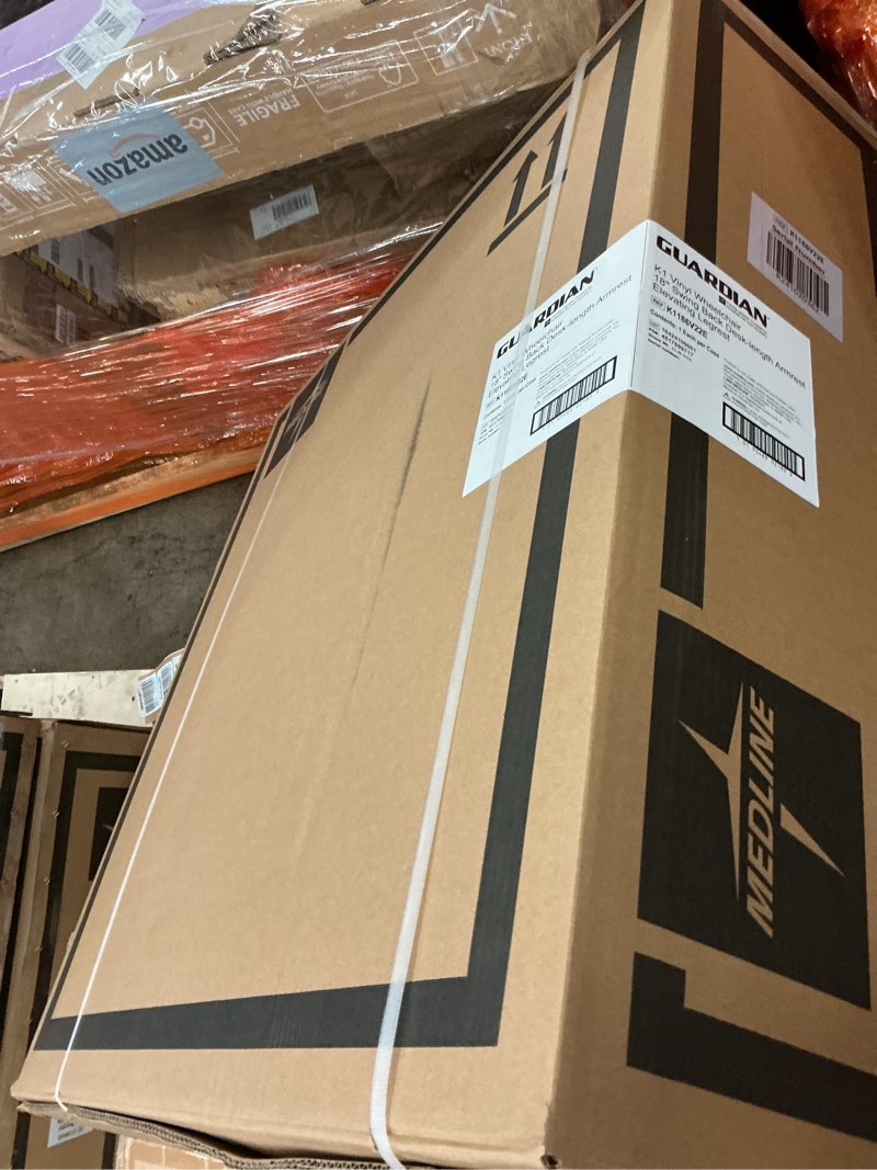 Condition photo showing New/Like New for Medline K1 Basic Vinyl Wheelchair, 18" Wide Seat, Swing-Back Desk-Length Arms, Elevating Leg Rests - Comfortable, Durable & Reliable Mobility Aid