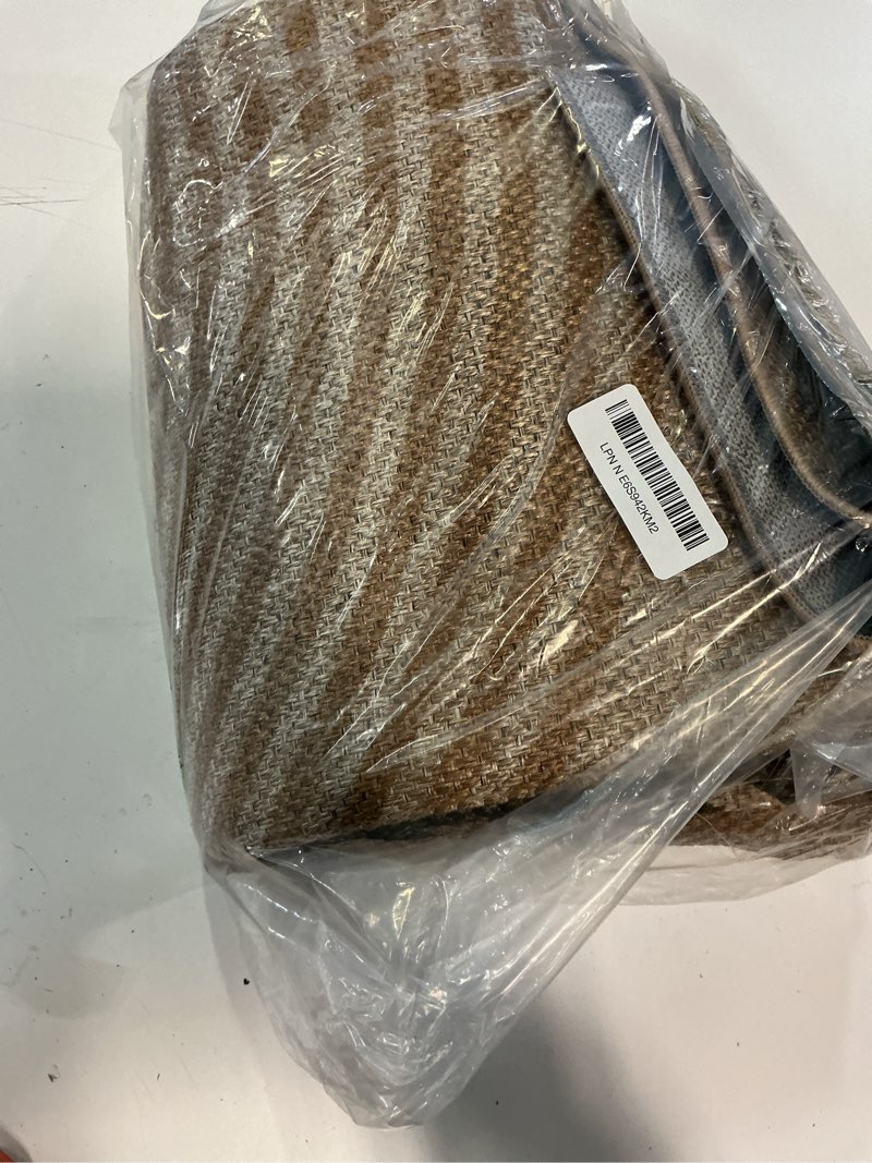 Condition photo showing Good Condition for lahome enfys modern rainbow easy jute rug, 4x6 washable rugs for entryway office farmhouse kitchen mats for floor, contemporary non slip floor carpet for backyard sunroom living room bedroom 4' x 6' (rectangular) nature/bi-color rainbow