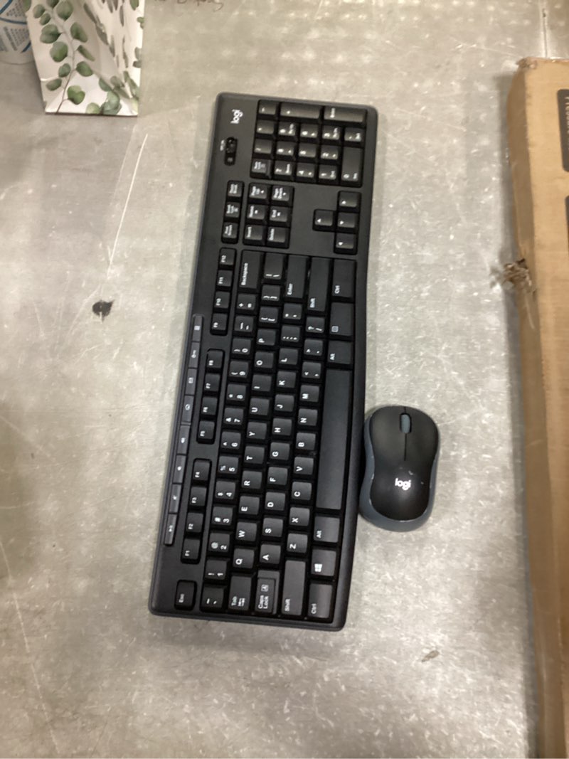 Condition photo showing As Is for logitech mk270 wireless keyboard and mouse combo for windows, 2.4 ghz, 8 multimedia keys, pc, laptop, wireless keyboard compact mouse combo - black black 1 pack combo