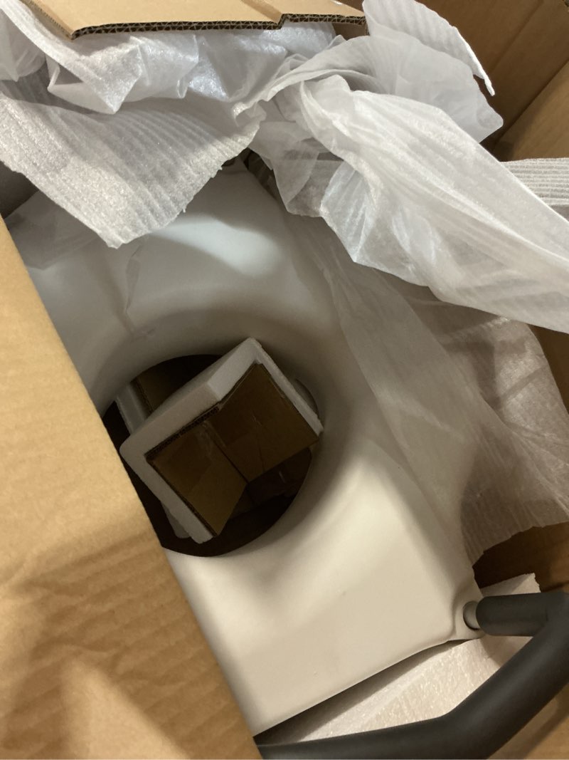 Condition photo showing As Is for Drive Medical RTL12027RA 2-in-1 Raised Toilet Seat with Removable Padded Arms, Standard Seat