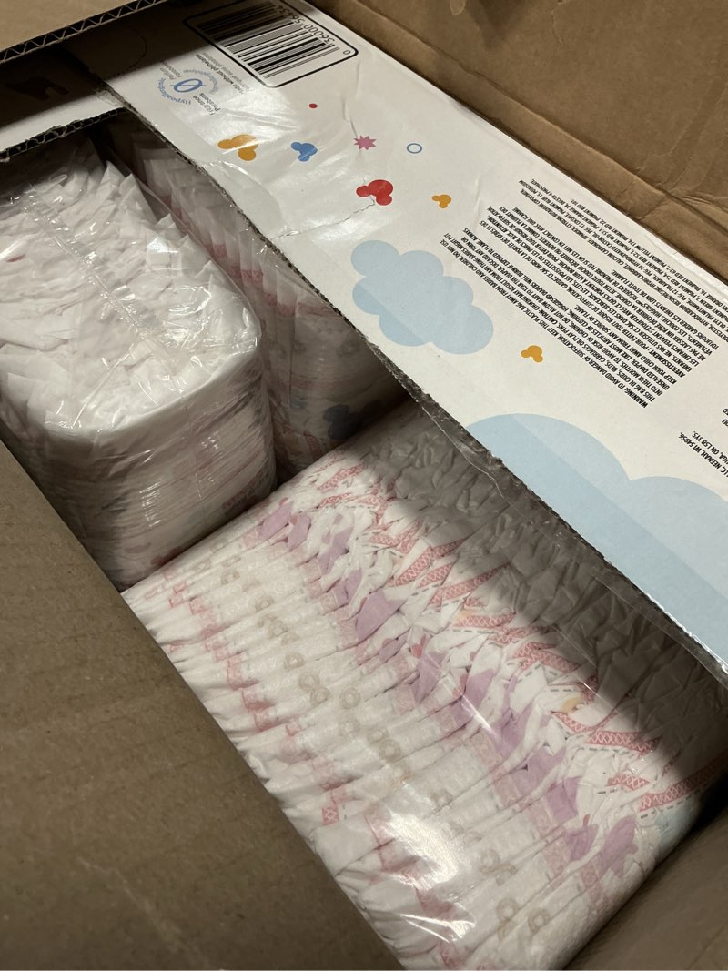 Condition photo showing As Is for huggies size 3 diapers, snug & dry baby diapers, size 3 (16-28 lbs), 104 count, packaging may vary size 3 104