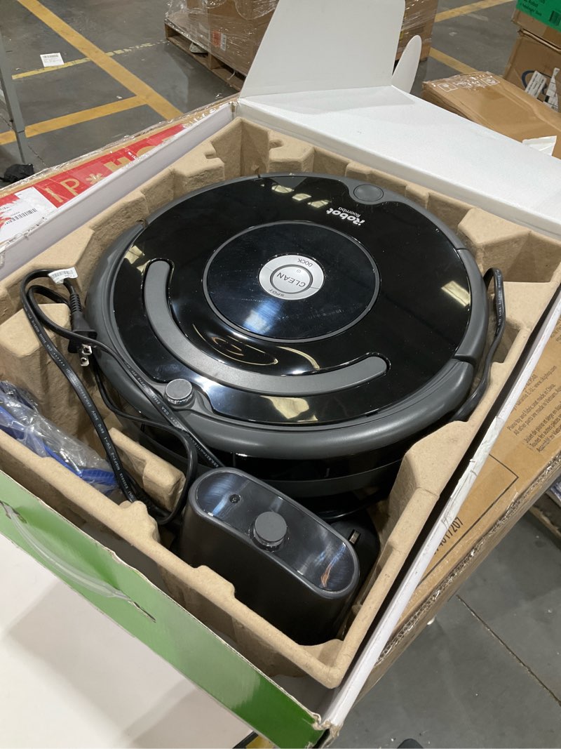 Condition photo showing As Is for iRobot Roomba Vac Robot Vacuum (Q0120) - Easy to use, Power-Lifting Suction, Multi-Surface Cleaning, Smart Navigation Cleans in Neat Rows, Self-Charging, Alexa, 675 Roomba 675
